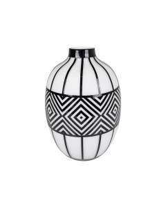 Tabia Glass Vase - White Black