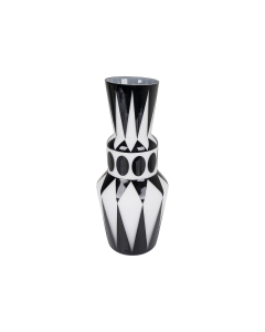 Tabia Glass Vase - White Black