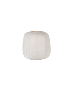 Tabia Vase White Black Glass