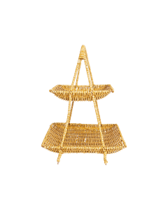 Jieshi 2tier Storage Baskets Plastic Metal