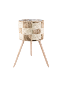 Jieshi Wood Metal Plant Pot