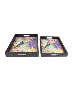 Tufeco Wood Tray Multi-Color