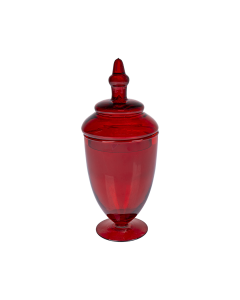 Bakaji Sweet Glass Jar - Red