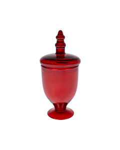 Bakaji Sweet Glass Jar - Red