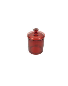 Bakaji Sweet Glass Jar - Red