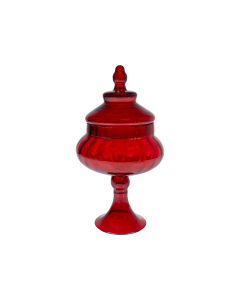 Bakaji Sweet Glass Jar - Red