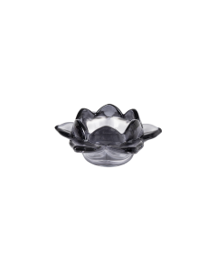 Bakaji Glass Candle Holder - Gray