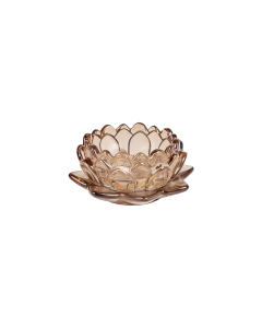 Bakaji Glass Candle Holder - Coffee