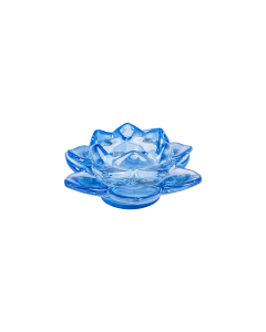 Bakaji Glass Candle Holder - Blue
