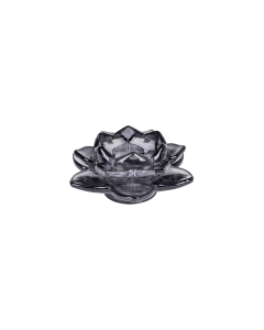 Bakaji Glass Candle Holder - Gray