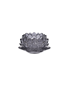 Bakaji Glass Candle Holder - Gray