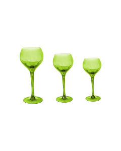 Bakaji Glass Candle Holder - Green