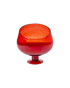 Bakaji Glass Vase - Red