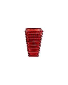 Bakaji Glass Vase - Red