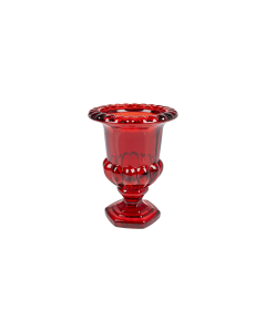 Bakaji Glass Vase - Red