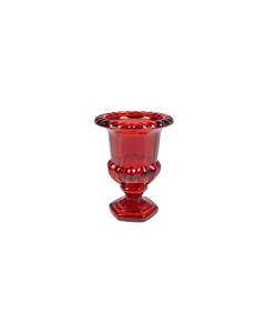 Bakaji Glass Vase - Red