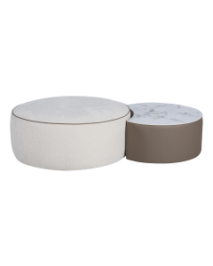 Panelo Coffee Table with Pouf Fabric