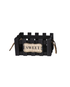 Bron Storage Basket Black Plywood
