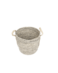 Jru Storage Basket Black Corn Husk