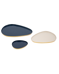 QA Ceramic Serving Plate - Gold