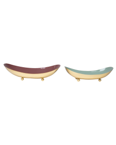 QA Ceramic Serving Plate - Gold