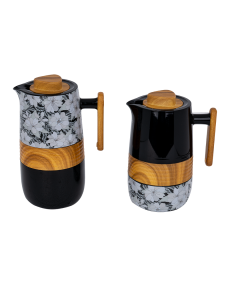 QA Flask Set Black Wooden
