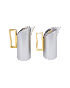 Waba El-Ezz Flasks Set 2 pcs Matt Silver/Matt Gold Handle