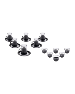 Waba GC3 Tea & Coffee Set 18 Pcs Black