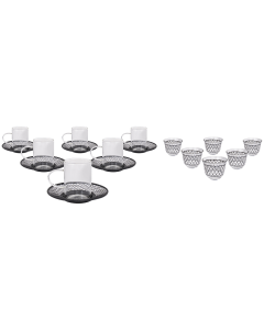 Waba KL63 Tea & Coffee Set 18 Pcs Black