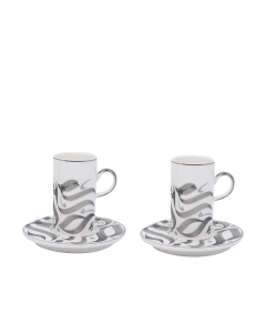 KL55 Coffee Cups Set 2pcs - Silver