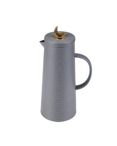 Al Saif Royal 8 Luxury Thermos Golden Crescent Dark Gray