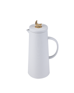 Al Saif Royal 8 Luxury Thermos Golden Crescent Light Gray