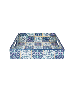 Pattern Square Presentation Floater Blue