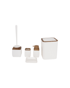 Okyanus Stripe Square Bathroom Set 5Pcs