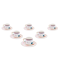 Tarhal Coffee Cups with Saucer Set of 12