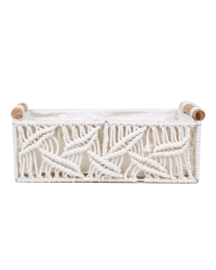 Jieshi Medium Organizing Basket Cotton Wood - White