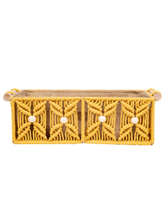 Jieshi Medium Organizing Basket Cotton Wood - Yellow