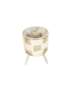 Jieshi Wood Metal Plant Pot