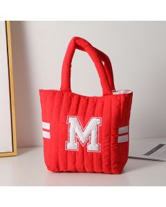Simple English Letter Shoulder Bag -Red