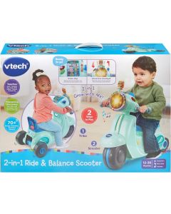 V-Tech 2-In-1 Ride & Balance Scooter - Teal