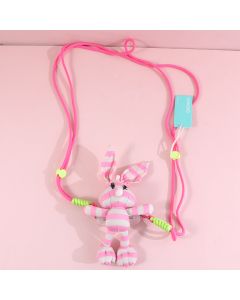 Striped Rabbit Phone Back Clip With Lanyard