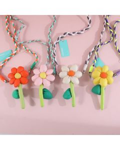 Floret With Green Leaf Phone Back Clip With Lanyard