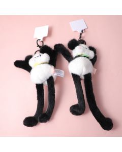 Stretchable Fat Stay At Home Panda Plush Key Chain