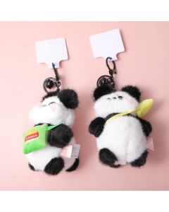 Fat Stay At Home Panda Nobody Plush Key Chain