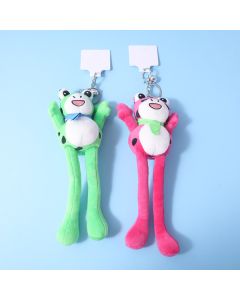 Performing Frog Stretchable Plush Doll Key Chain