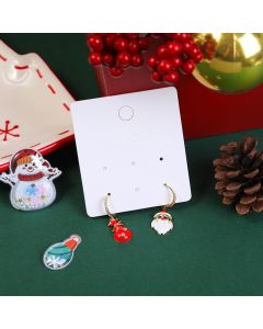 Christmas Series Style White Beard Santa Earrings