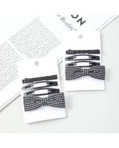 Black Polka-Dot Hairpin 4pcs
