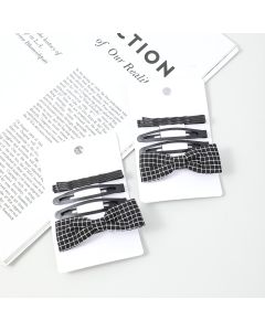Black Bowtie Hairpin 4pcs