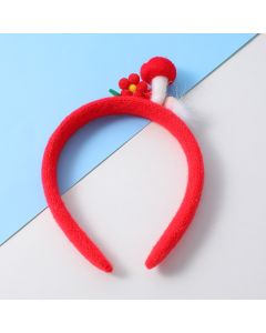 Red Mushroom 3D Hair Band