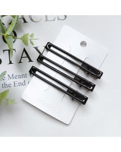 Black Gloss Square Duckbill Clip-3pcs